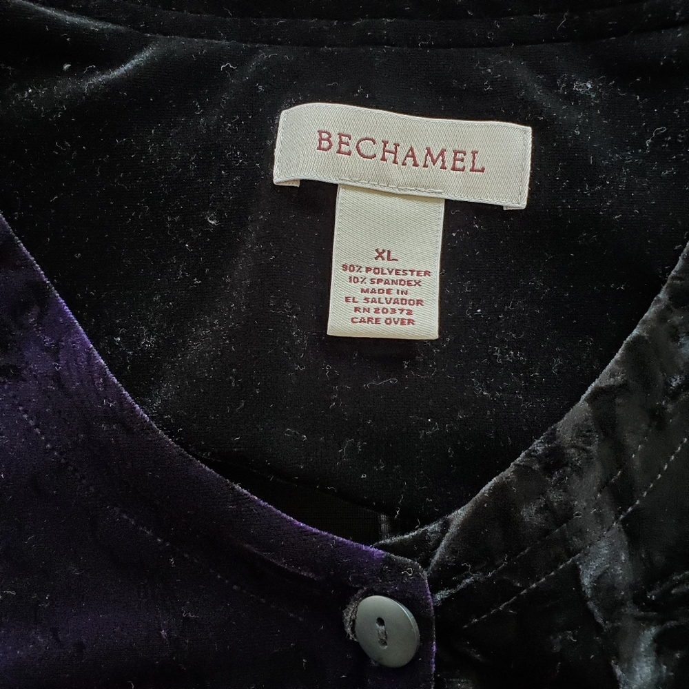 Vintage Euc Bechamel Patchwork Velvet Cardigan - image 8